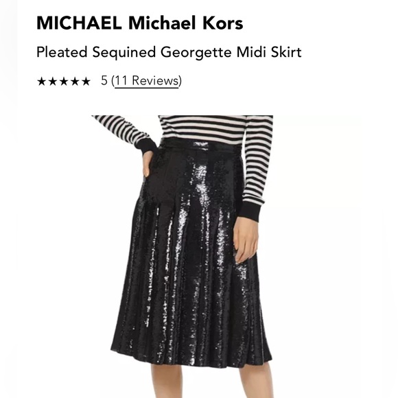 Micheal Kors Sequin pleated skirt with sheer inserts. - Picture 5 of 5